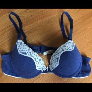 Aerie Bra size 34AA blue underwire